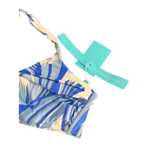 Melissa Odabash Brussels Twirl Blue Print 2 Piece Halter Bikini Swimsuit Set 12 - Picture 10 of 16